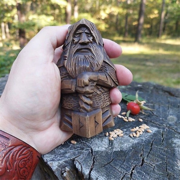 Odin Thortyr Nordisk Hednisk Staty Retro Harts Kunsthåndværk Tilpasset Skrivebordsornament Personlig TilB