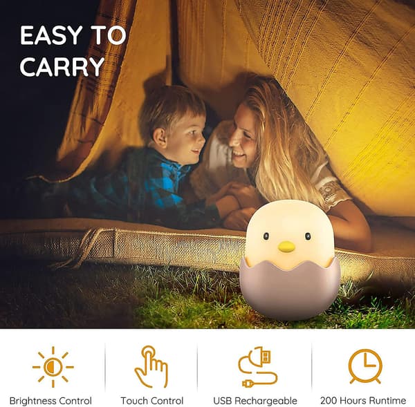 LED-natlamper, silikone LED-natlamper LED-stemningslamper bærbar USB