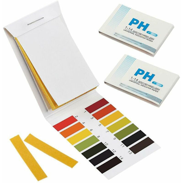 Förpackning med 2 st Litmus Ph 1 till 14 Testpapper Bok 80 remsor