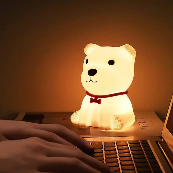 Valpenattlys, nattlys, LED-nattlysrom, USB-silikonstatisk lys