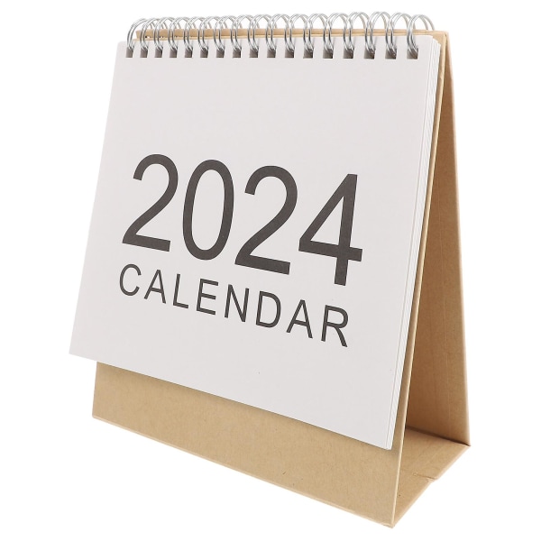 Skrivbordskalender 2024 Skrivbordskalender Månadskalenderprydnad Enkel stil kontorsskrivbordskalender (17X15.2X6CM, som visas på bilden)