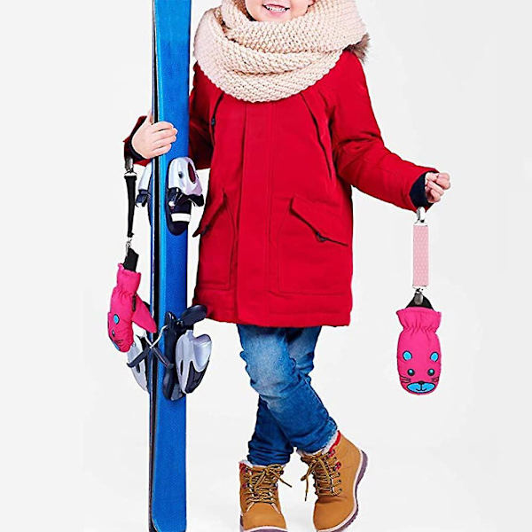 4 stk. Vinter Elastiske Votter Klips Lue Klips Sterke Rustfritt Stål Hansker Klips Bulk