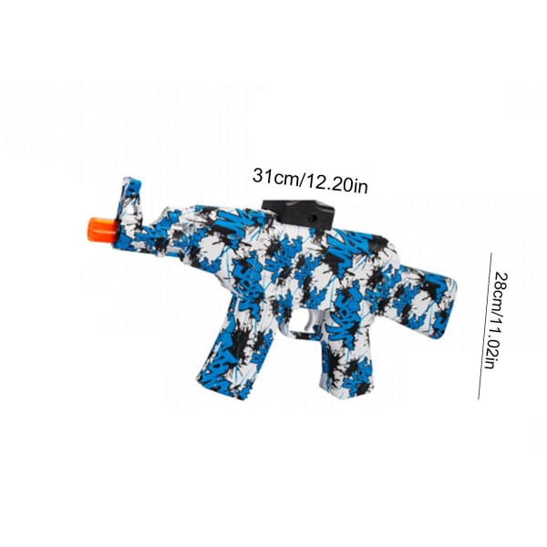 Sähköinen geelikuulablasteri, roiskuva pallo, ulkolelu, 50 000 pelletin joukkuepeli (AK47, sininen)