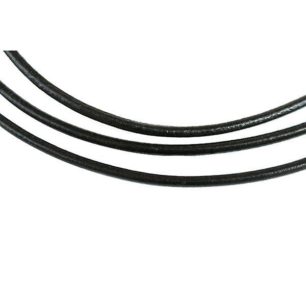 Trendigt 45 cm halsband i läder med spänne för män och kvinnor (45,00 x 0,30 x 0,30 cm, svart)