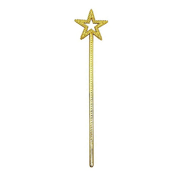 Silver Magical Stick Fairy Wand for Christmas/New Year Party & Wizard Dress-up - 34cm/13in Environmentally Friendly Plastic Props（gold）