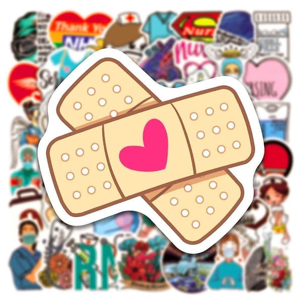 Sjuksköterskestickers - 50 st