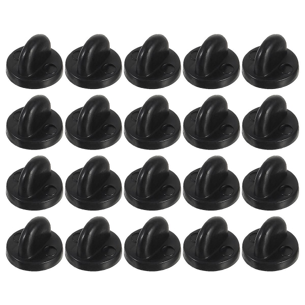 200 styks hat PVC-nålsrygholder til erstatning af brochespænde (1.20X1.20X1.00CM, sort)