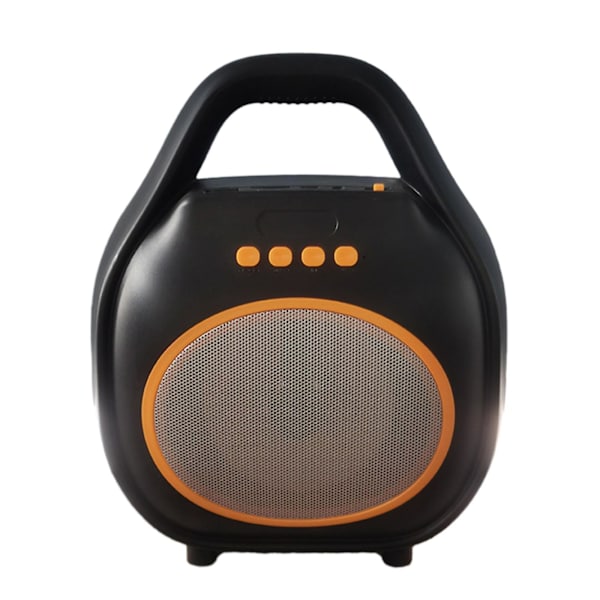 Bärbar Bluetooth-högtalare med hög volym Squares Dance Bluetooth-högtalare med bländande ljus Utomhus bekväm Bluetooth-högtalare（Svart）