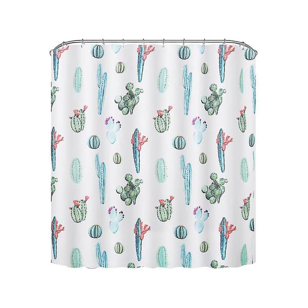 Vattentät gardin i polyester med kaktusmönster