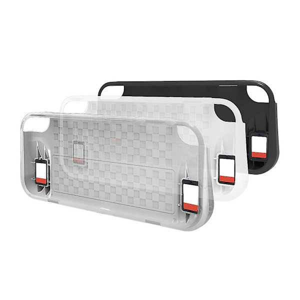 Tpu skyddande hårt läderfodral för Switch Oled Anti-Slip Cover(Svart)