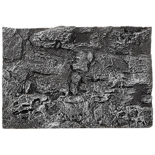 Reptilterrarium 3D-bakgrund, tankstensplatta, reptilterrarium dekorativ bakgrund, akvarium (45,00X30,00X5,00CM, mörkgrå)