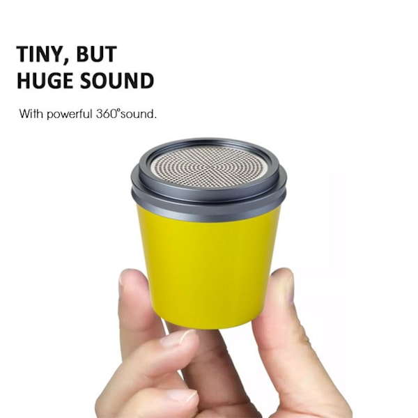 Bluetooth-version 5.0 Ny citron trådlös mini Bluetooth liten högtalare bärbar söt telefon hals hängande liten högtalare (gul)