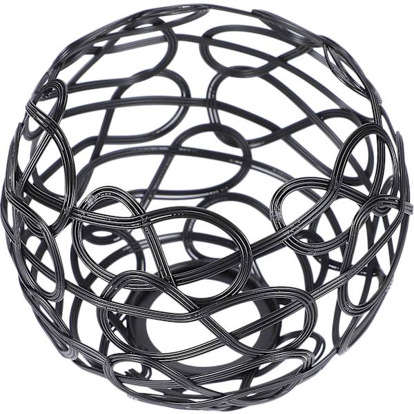 Metaltrådslampeskærm hul lampeskærm dekorativ lampeskærm udskiftning (10.00X10.00X8.00CM, sort)