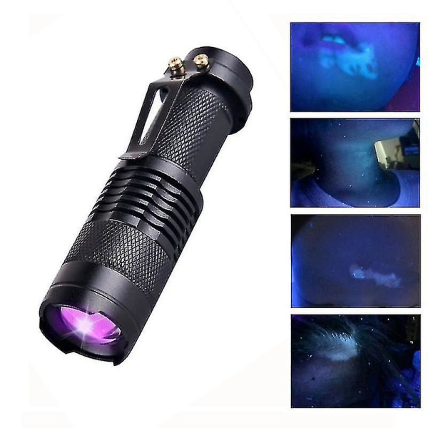 Lett håndholdt trelampe Bølgelengde Ultrafiolett Diagnostisk UV Hud Soppdeteksjonsanalysator + lommelyktfunksjon rXf