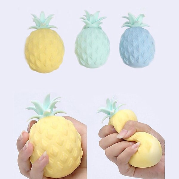 Roliga dekompressionskläm leksaker Vent ananas boll gåva stressavlastare kläm leksaker Fidget simulering frukt mat sensoriska leksaker