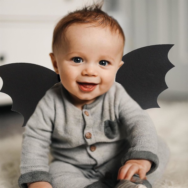 Black Bat Wings Halloween Angel Fancy Dress Dekoration Accessories Kostyme