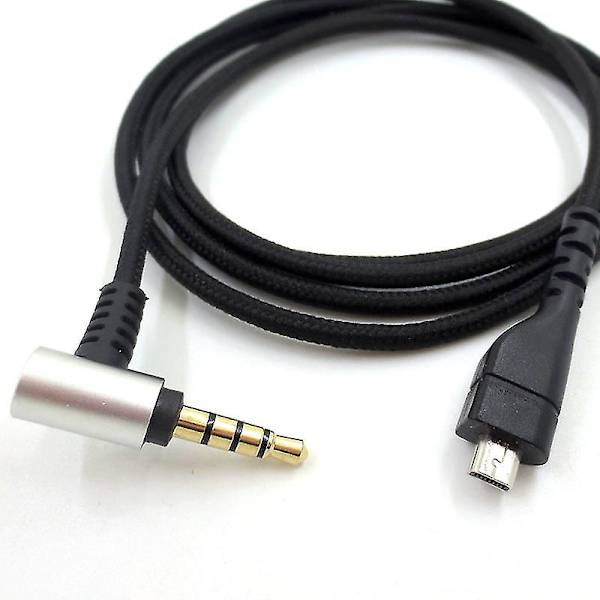 Vaihdettava 3,5 mm:n äänikaapeli, yhteensopiva Arctis 3, Arctis Pro Wireless, Arctis 5, Arctis 7, Arctis Pro Gam（musta）