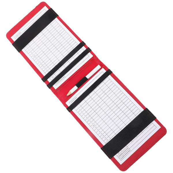 Golf scorecard holder PU skinnscorecard scorecard opptaksnotatbok (18.00X11.00X1.00CM, rosa)