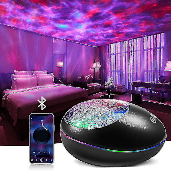 Galaxy Stjerneprojektor Lys Led Loft Stjernehimmel Hav Stjernelys Ocean Wave Space Musik Projektion