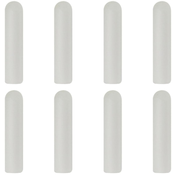 8-pak med selvlysende snørebåndsspidser, selvlysende snørebåndsspidser, snørebåndsspidser i plast (2,20 x 0,50 x 0,50 cm, hvid)