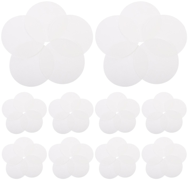 100 ark högkvalitativt 7 cm diameter medelflödeshastighetsfilterpapper (vitt) (nr 2, vitt)