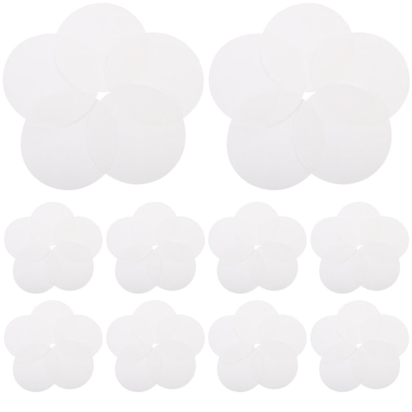 100 arkkia korkealaatuista, halkaisijaltaan 7 cm:n keskimääräistä virtausnopeutta laadukasta suodatinpaperia (valkoinen) (nro 2, valkoinen)