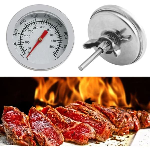 Grilltermometer i rostfritt stål för BBQ, rökare, grill 50-500℃