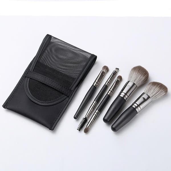 5-delad mini makeup borste set bärbar kosmetisk borste