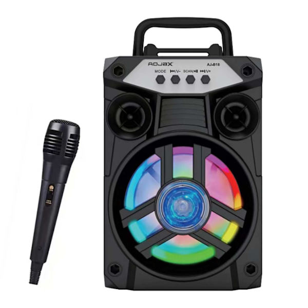Portabla Bluetooth-högtalare med dubbla subwooferbas Bluetooth 5.0 Trådlös högtalare Stöd FM-radio Litet stereoljudsystem för hemmafest (svart)