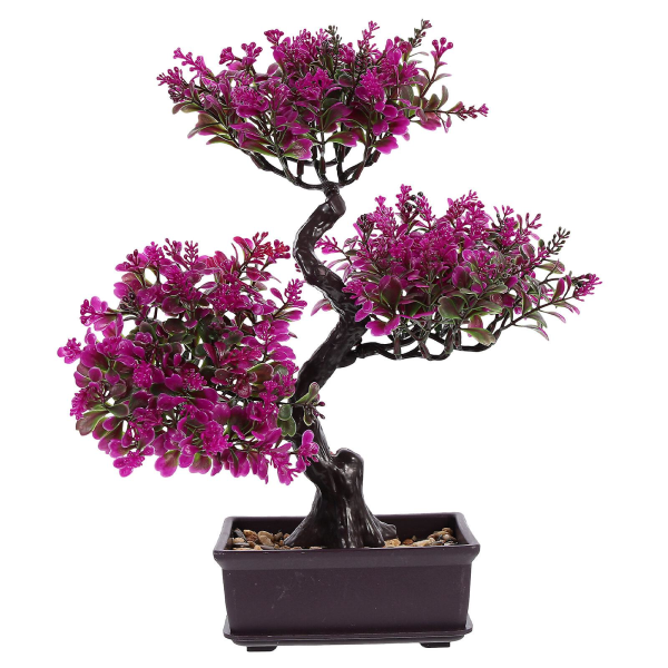 Kunstig pottet bordplate kunstig pottet bonsai hjemmedekorasjon (36X32CM, som vist på bildet)
