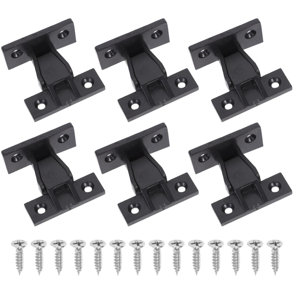 10 stk. Push-kobling Push-koblingssystem Hurtigkobling Møbelpanelkobling (4.80X4.30X2.50CM, Svart)