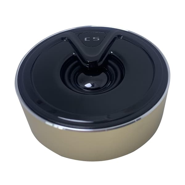 C5 Metall Bluetooth-högtalare Ring Trådlös Mini Aluminiumlegering Tung Bas Present (Guld)