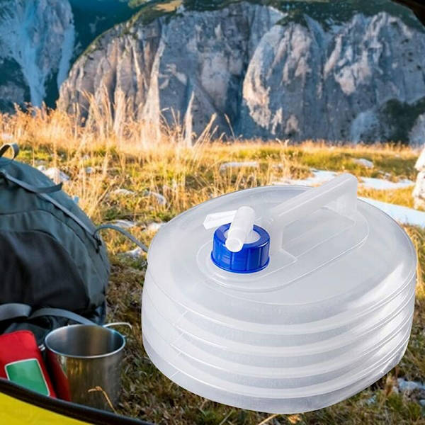 Fäll ihop vattenpåsen. PE hopfällbar hink bärbar hopfällbar vattenpåse. Perfekt för camping, vandring, picknick och grillning. 8L