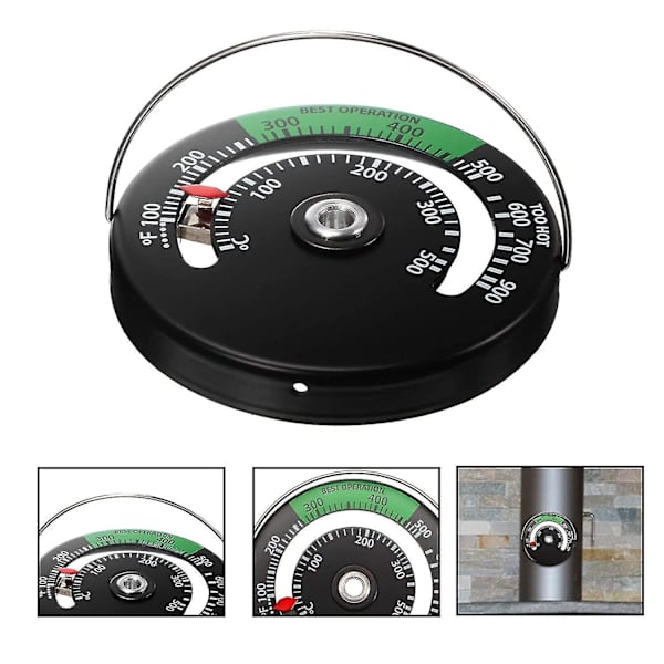 Loggbrännare Termometer | Eldstads Termometer Vedspis Termometer | Magnetisk Ugns Termometer Inomhus Termometer För Vedspisar Och