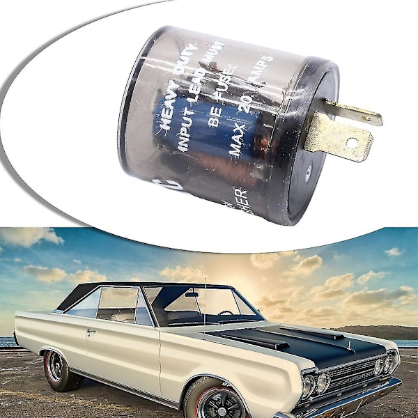 2-pin bil LED blinklysrelé Blinklysrelé 20A LED blinklysreléløsning Langvarige ytelser 12V blinklys