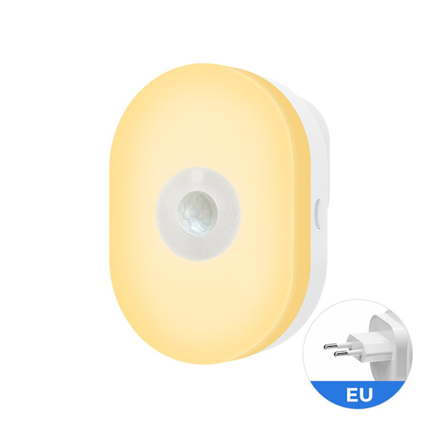 2023 Ny uppgraderad smart rörelsesensor nattlampa plugg in med WiFi, dimbar för kök, badrum, hall och sovrum（3，vit）