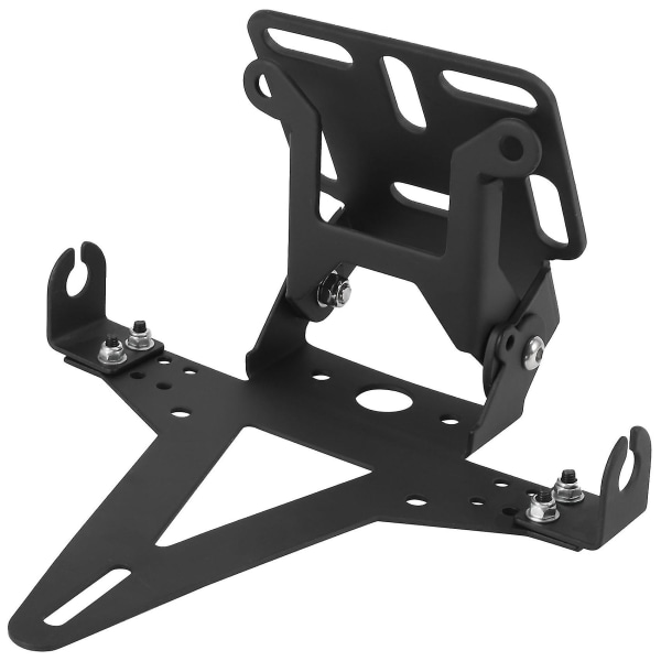 Motorcycle Adjustable Angle License Number Plate Frame Holder Bracket For Yamaha Yzf R1 R3 R6 R15 R（black）