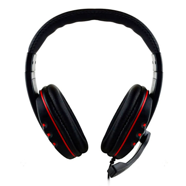 3,5 mm trådbundet spelheadset med HD-mikrofon för Xbox-ONE och PS4 (svart och röd) Röd
