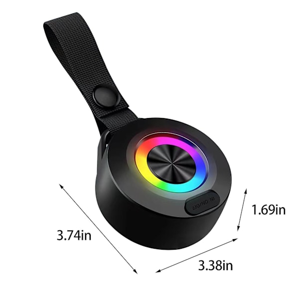 Ny trådlös Bluetooth-högtalare utomhus bärbar subwoofer hem ryggsäck badrum minihögtalare（svart）