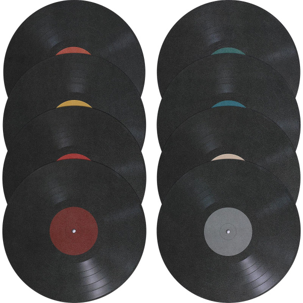 8 st vinylskivor väggdekoration vinyl skivdekal konst vinylskiva väggdekoration (24,5X14,5 cm, färg)