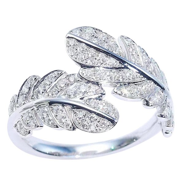 Öppen ring personifierad strassring damfingerdekoration modeaccessoar (2.2X2.2CM, silver)