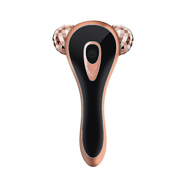 Mikrostroms 3D-rull ansiktsmassageapparat massageverktyg（Guld）