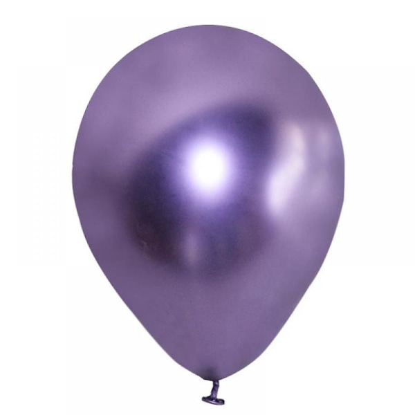 Metallisk latex dekorativ ballonguppsättning, födelsedagsheliumballonger 10 tum 50 st, festdekoration ballonger i olika färger (lila)