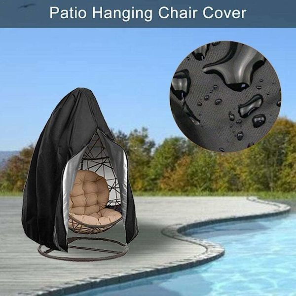 Patio Hängande Stolsskydd, Äggstolsskydd Vattentät, Rivtålig, Vindtät Oxfordtyg, Anti-UV, Rotting Wicker Swing Cover（190115mm）