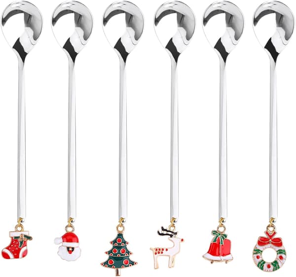 Jul kaffesked 6-delars presentförpackning (silver)