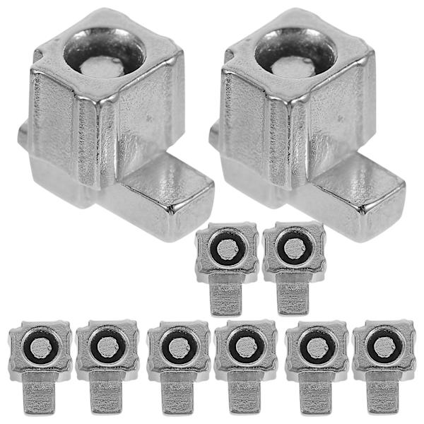 5 par med låsemekanismer for reparasjon av spillkontrollere for brytere (0,5X0,5X0,5CM, sølv)