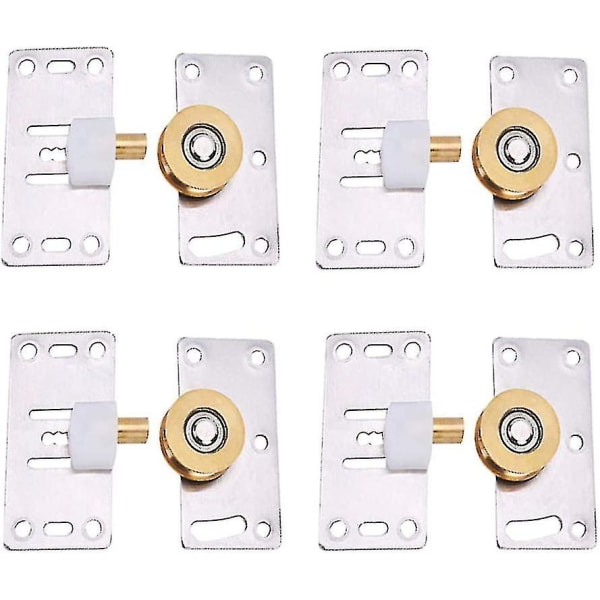Skjutdörrrullar, 4 set skjutdörrrullar, garderobsdörrrullar
