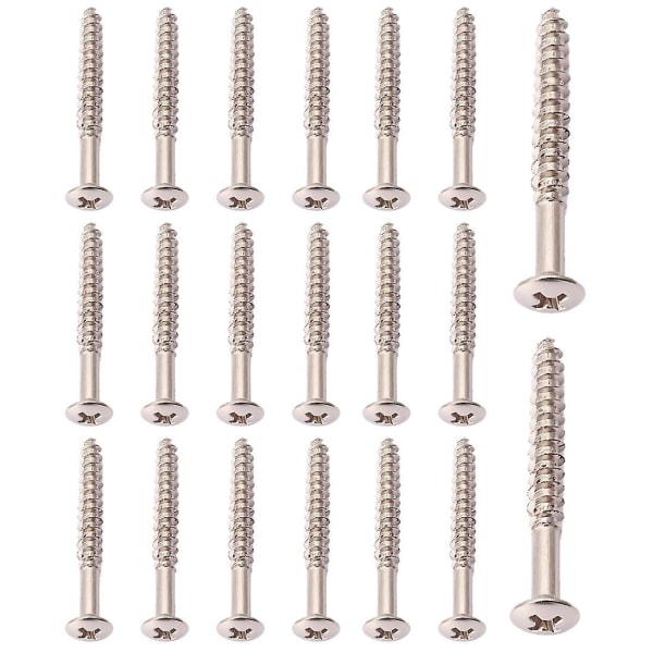 20 elektriske gitarhalsbeskyttelsesskruer for Fender Strat Tele