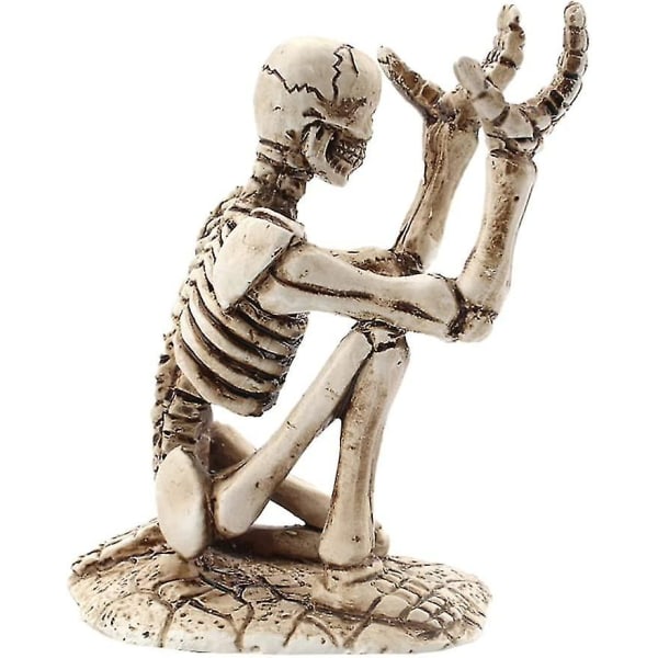 Skull Pennhållare Skeleton Pennhållare Fäste Resin Creative Desktop
