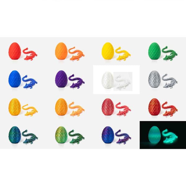 3D-trykt drageegg guddommelig drage gaveeske sett（3）